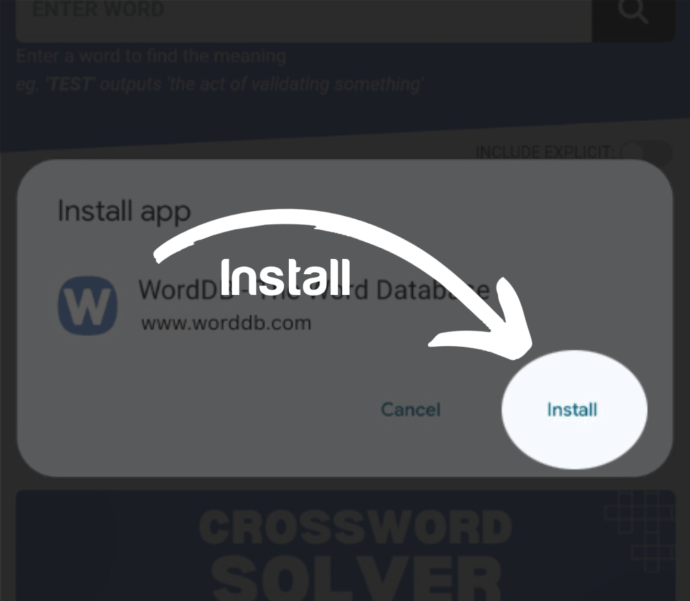 Install WordDB - Step 3